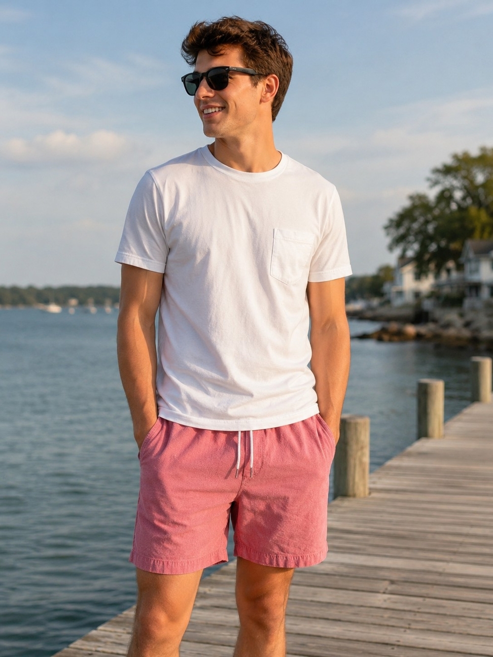 American Eagle Flex Canvas short mens size medium Coral